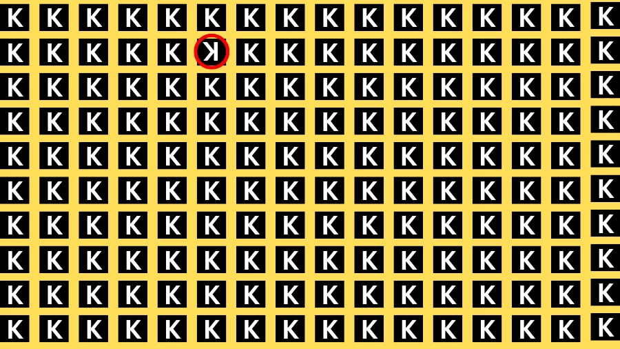 Défi cérébral d'observation : si vous avez des yeux de faucon, trouvez le K inversé en 15 secondes