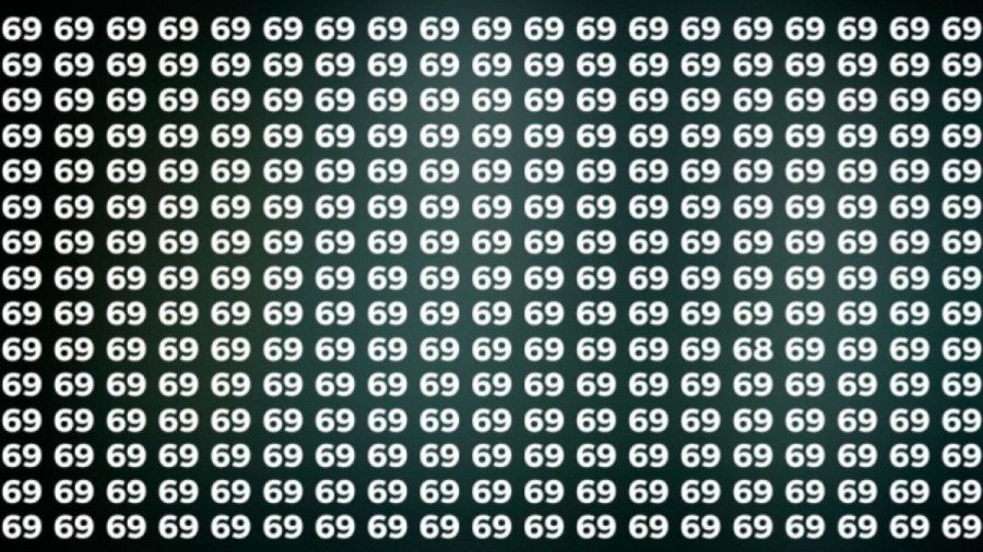 Test cérébral d'observation : Parviendrez-vous à trouver le nombre 68 parmi 69 en 10 secondes ?