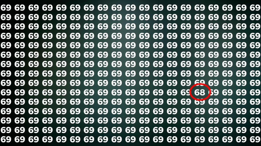 Test cérébral d'observation : Parviendrez-vous à trouver le nombre 68 parmi 69 en 10 secondes ?