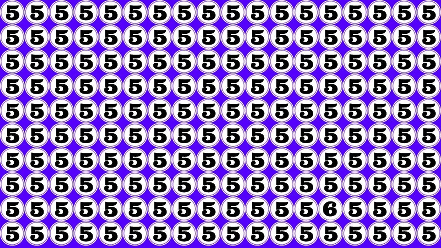 Test visuel : Si vous avez une vision 50/50 Trouvez le chiffre 6 parmi 5 en 15 secondes